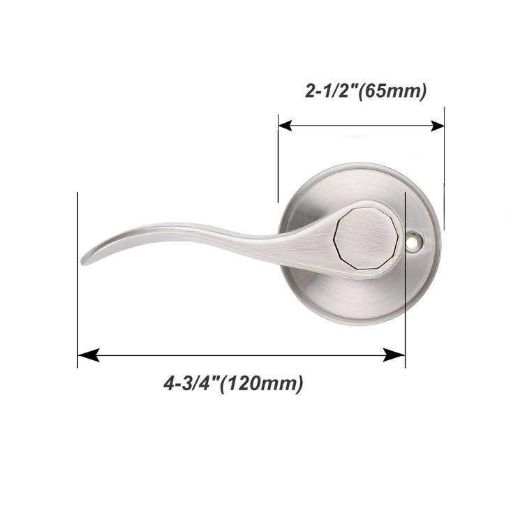 Probrico Dummy Door Levers Wave Style Door Handles Brushed Nickel